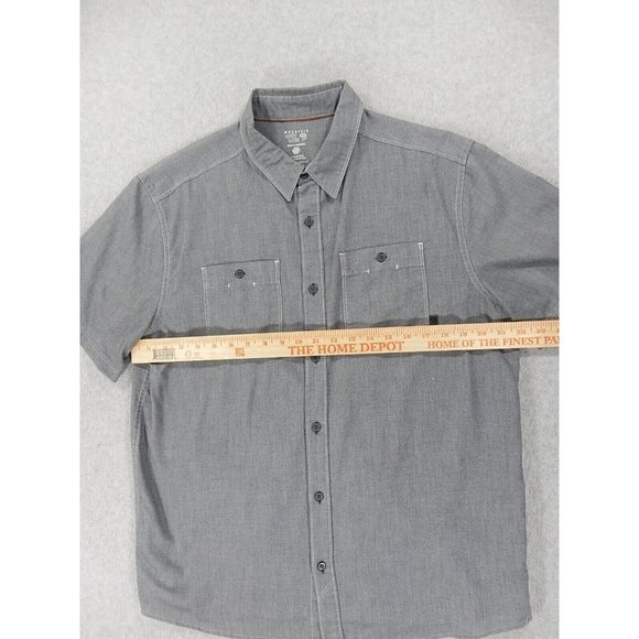 Mountain Hardwear Double Pocket S/S Button‎ Down Shirt (Men's Large) Blue/Gray - Picture 4 of 7